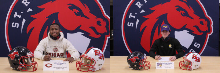 St. Rita football duo signs National Letters of Intent